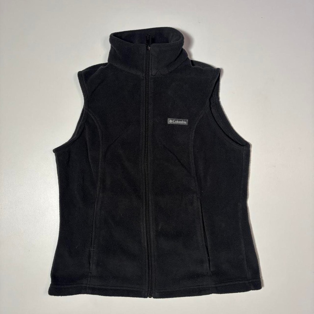 Columbia Black Fleece Full Zip Vest - Size M